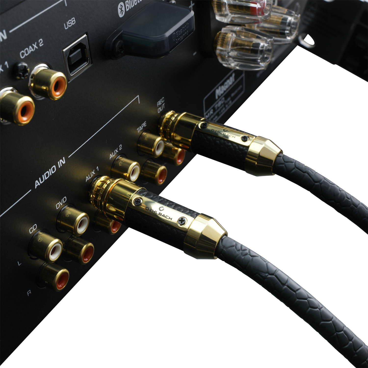 Black Connection Master Brilliantes NF Audiokabel-Set mit Cinchstecker