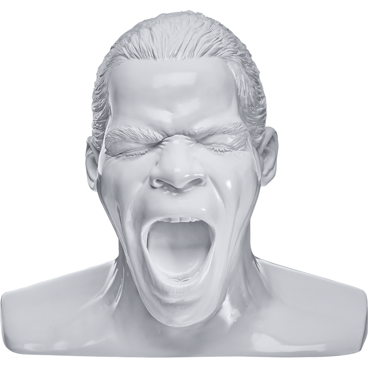 Kopfhörerständer Oehlbach Scream Unlimited aus transparentem Material auf schwarzem Hintergrund