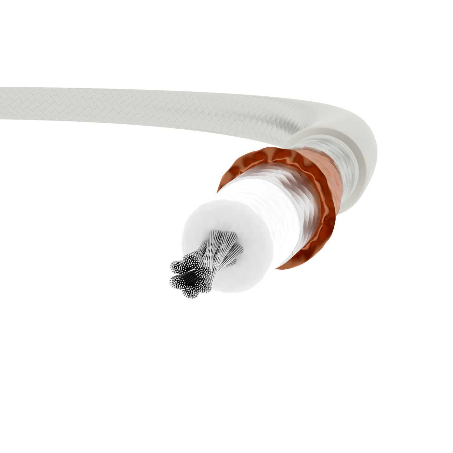 Digitales Audio-Cinchkabel Oehlbach Silvershield Flex schwarz grau mit silbernen Anschlüssen links und rechts