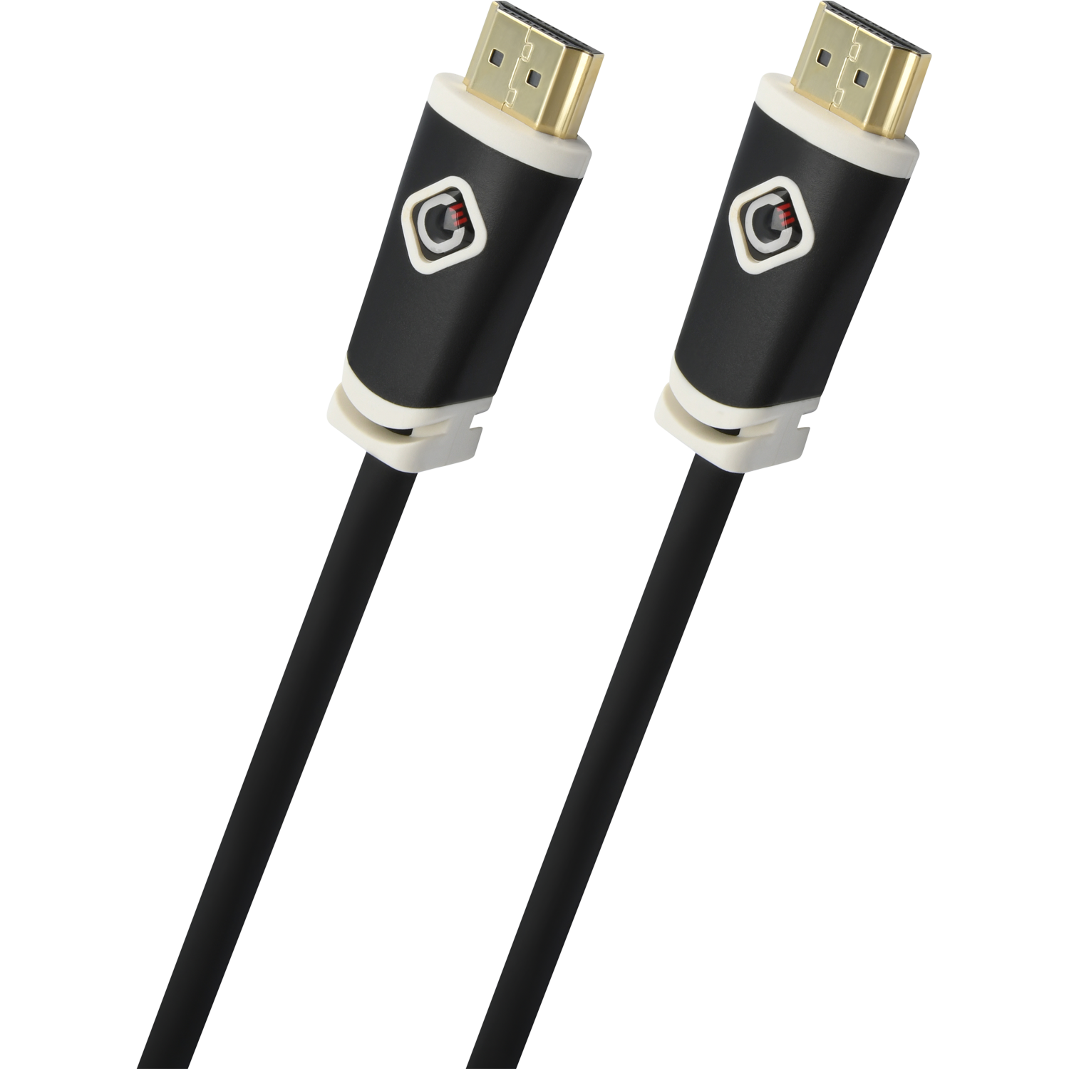 Ultra High Speed HDMI-Kabel Oehlbach mit Aufschrift Easy Connect mkII Ethernet vor weißem Hintergrund