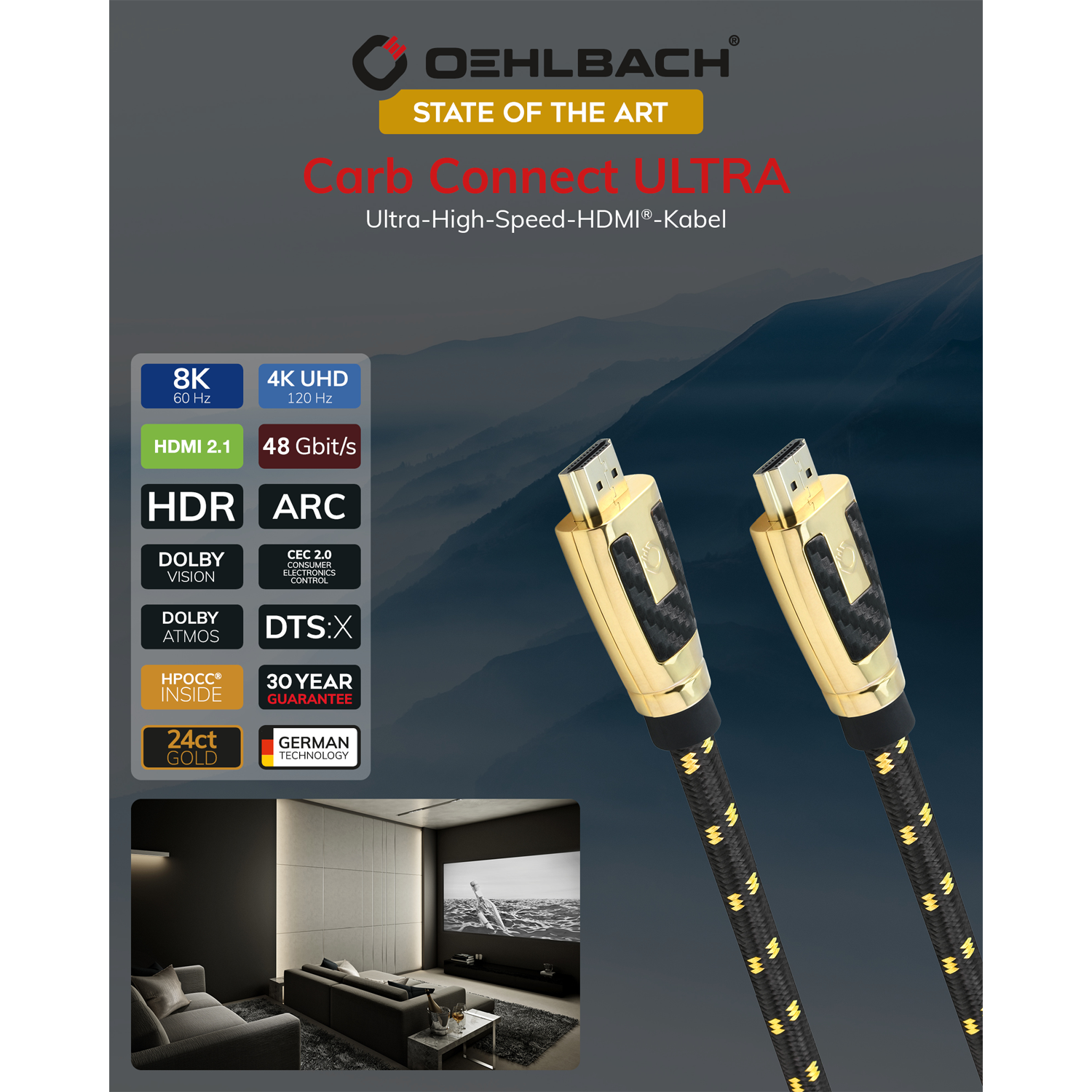 Carb Connect Ultra High End 8K - Ultra High-Speed HDMI Kabel