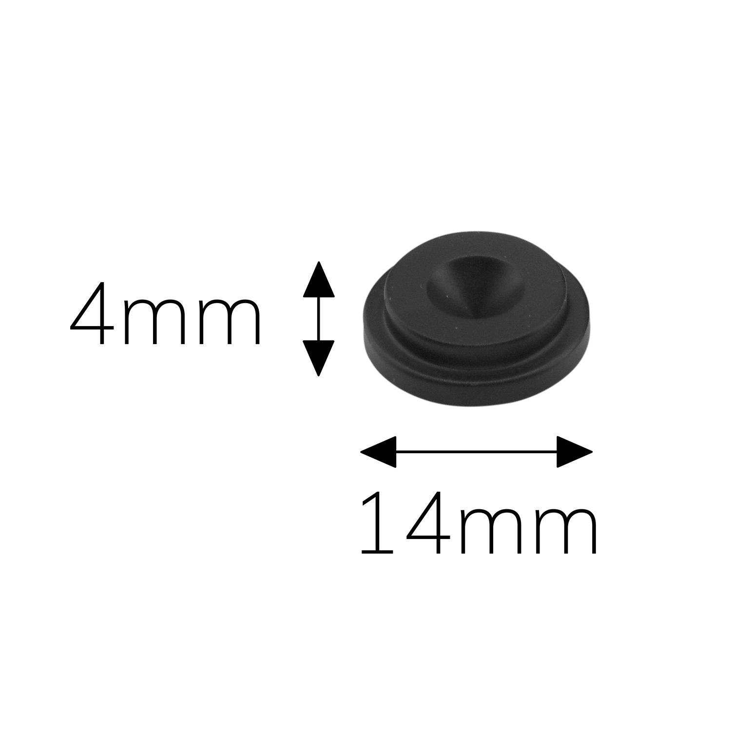 Washer 20 Unterlegscheibe für Spikes Unterlegscheibe für Spikes Oehlbach silbern rund mit Zentralloch auf weißem Hintergrund