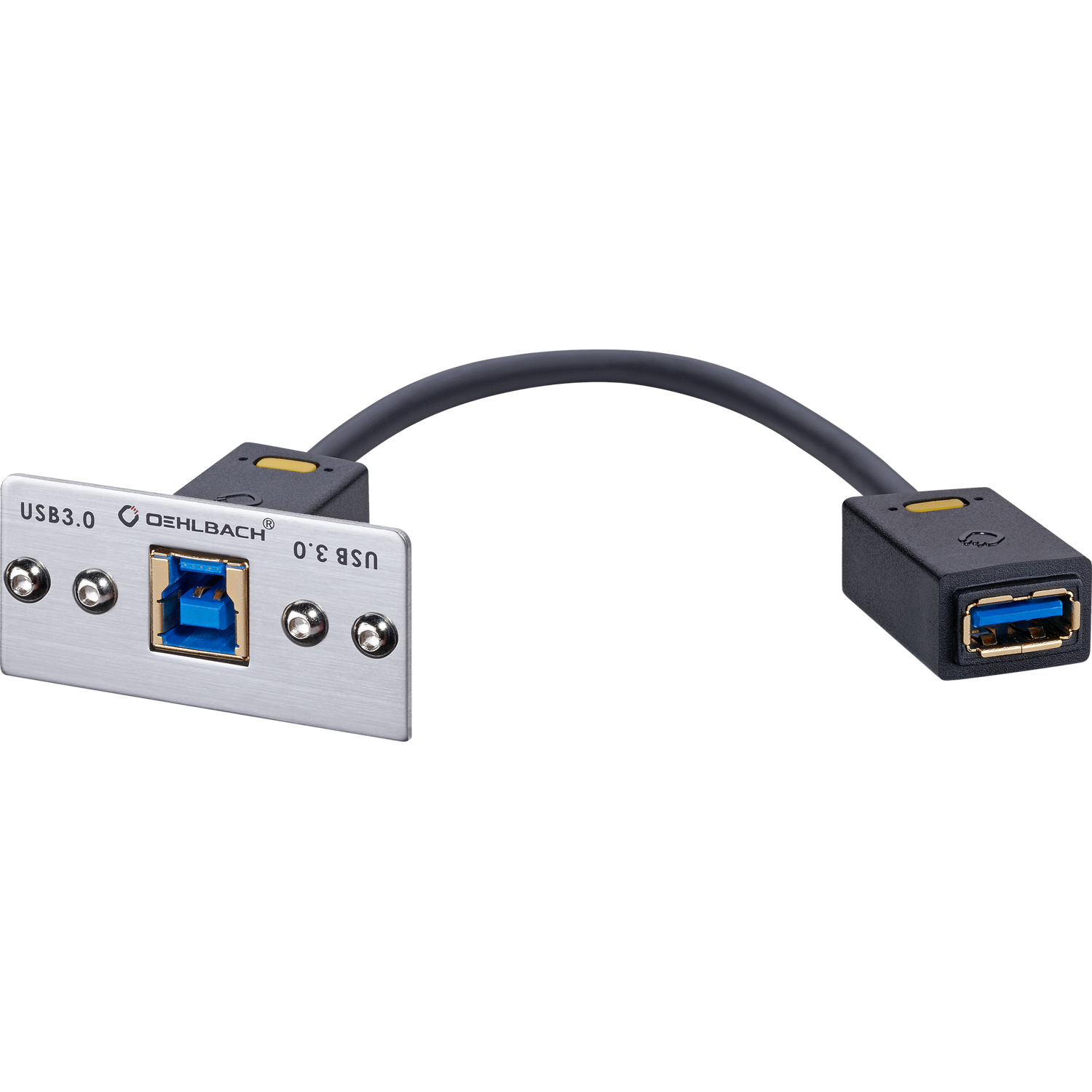 MMT-C USB.3 B-A USB-3.0-B-A-Multimedia-Einsatz mit Kabelpeitsche