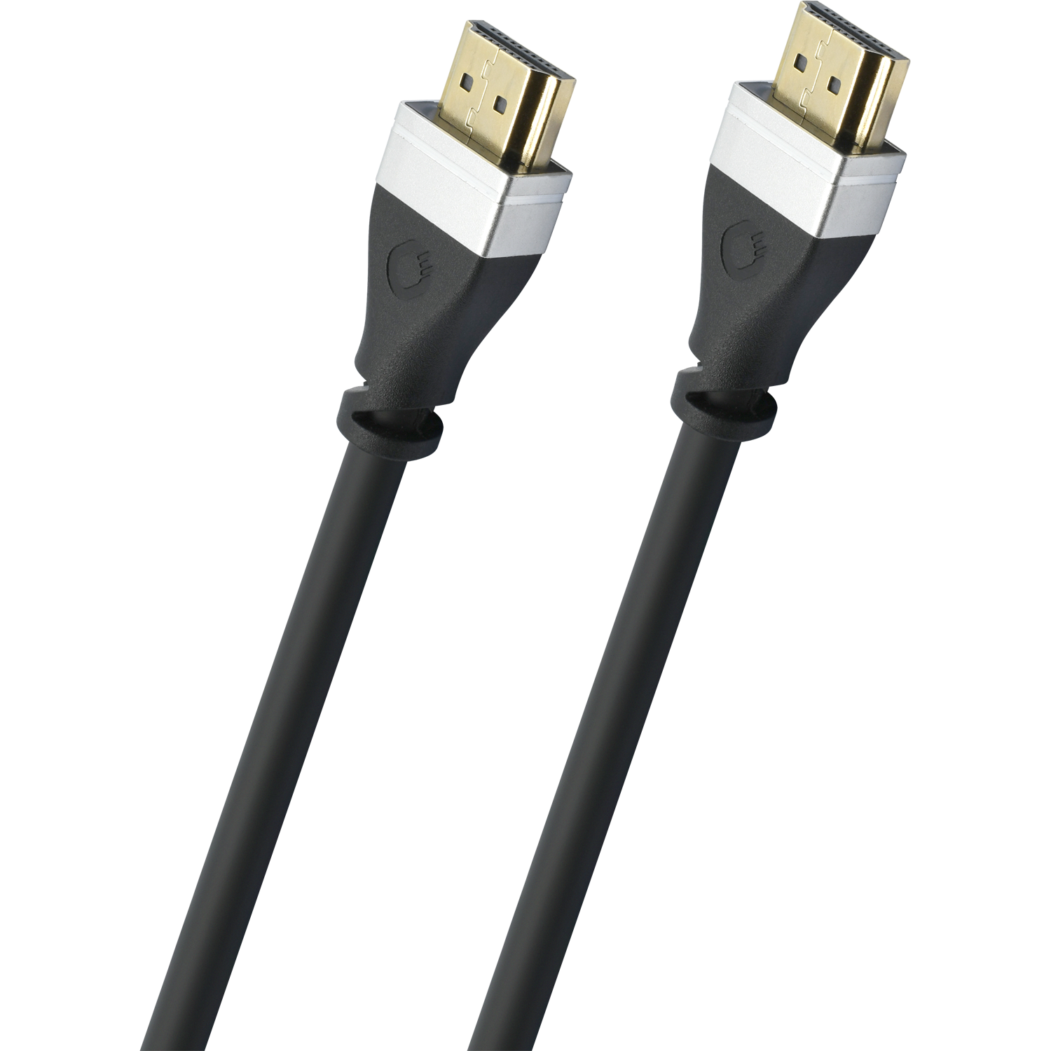 8K Ultra-High-Speed-HDMI-Kabel mit Aufschrift Oehlbach auf schwarzem Hintergrund.