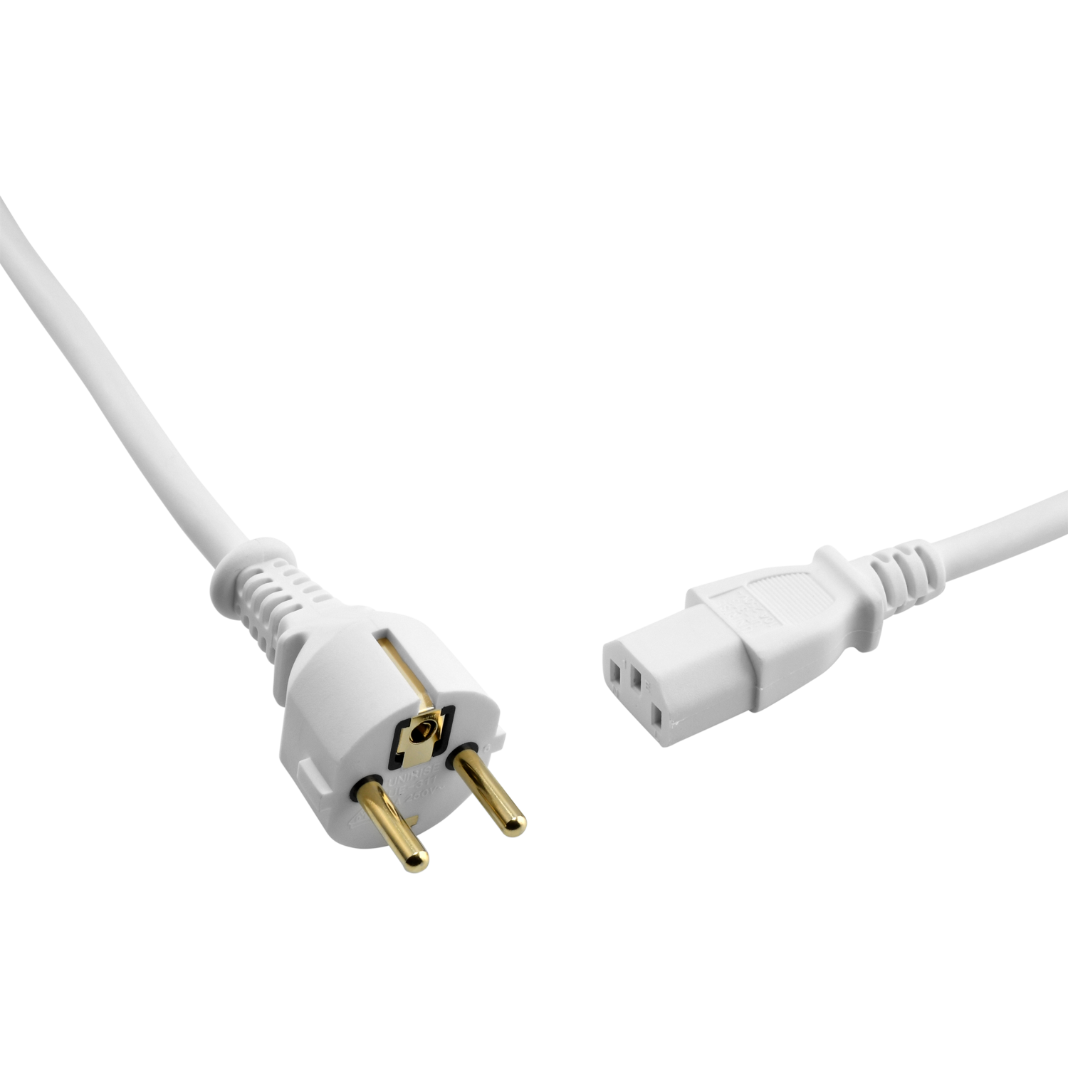 Stromanschlusskabel schwarz Stecker C13 links Oehlbach-Logo oben links weißer Hintergrund