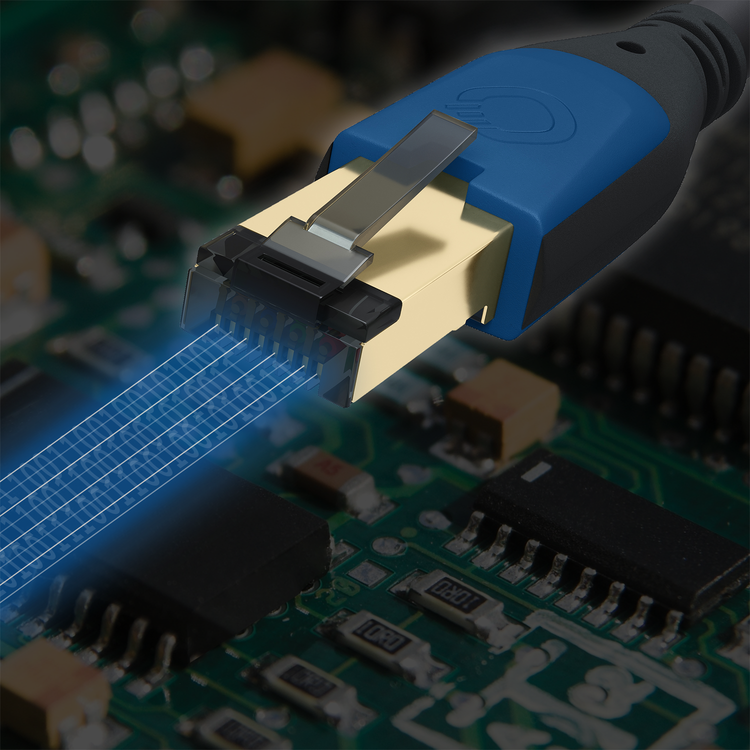 Giga Stream Streaming Netzwerk Kabel Cat 8.1