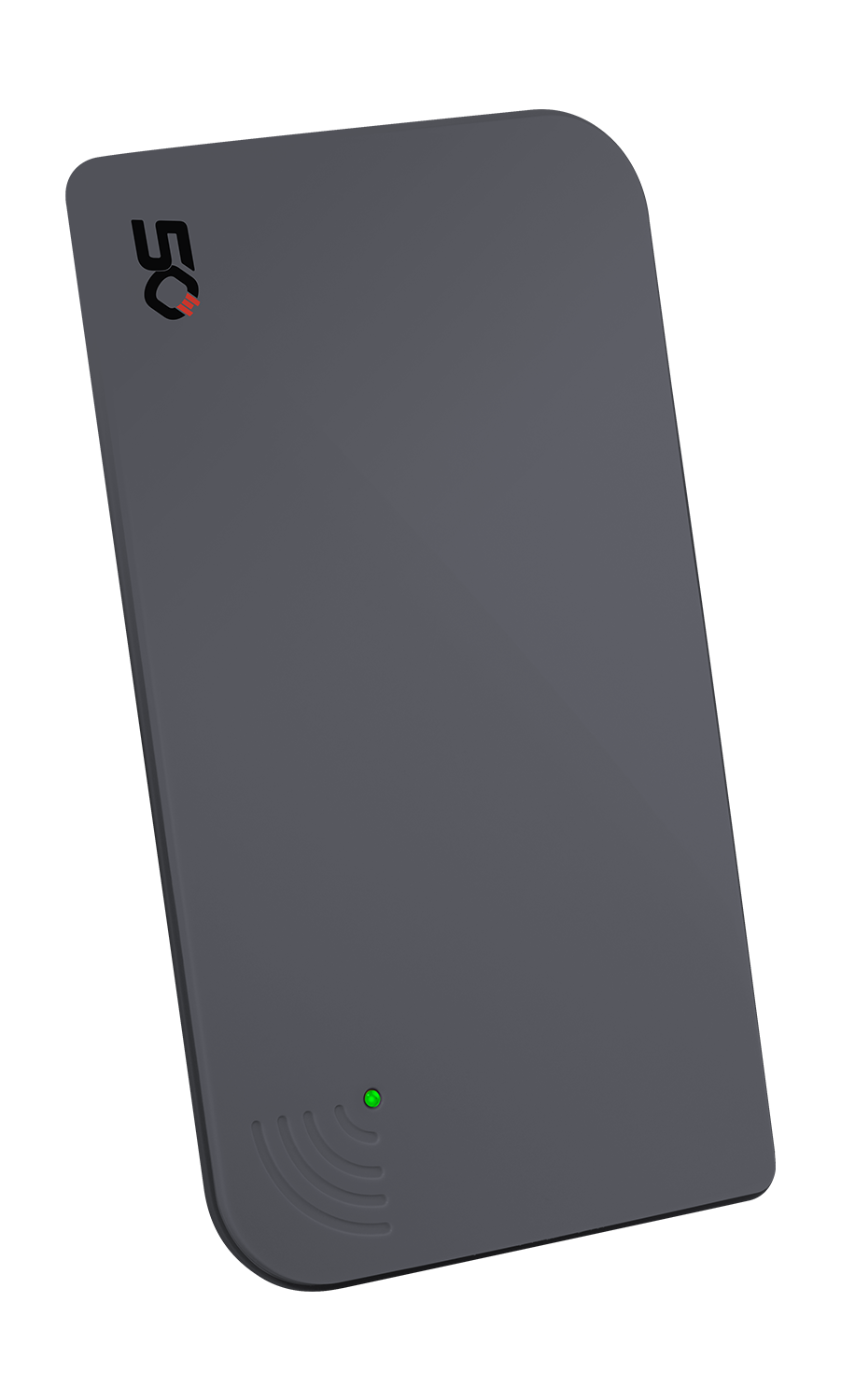 Oehlbach DVB-T2 Zimmerantenne schwarz mit gebogenem Design und runden Enden auf weißem Hintergrund