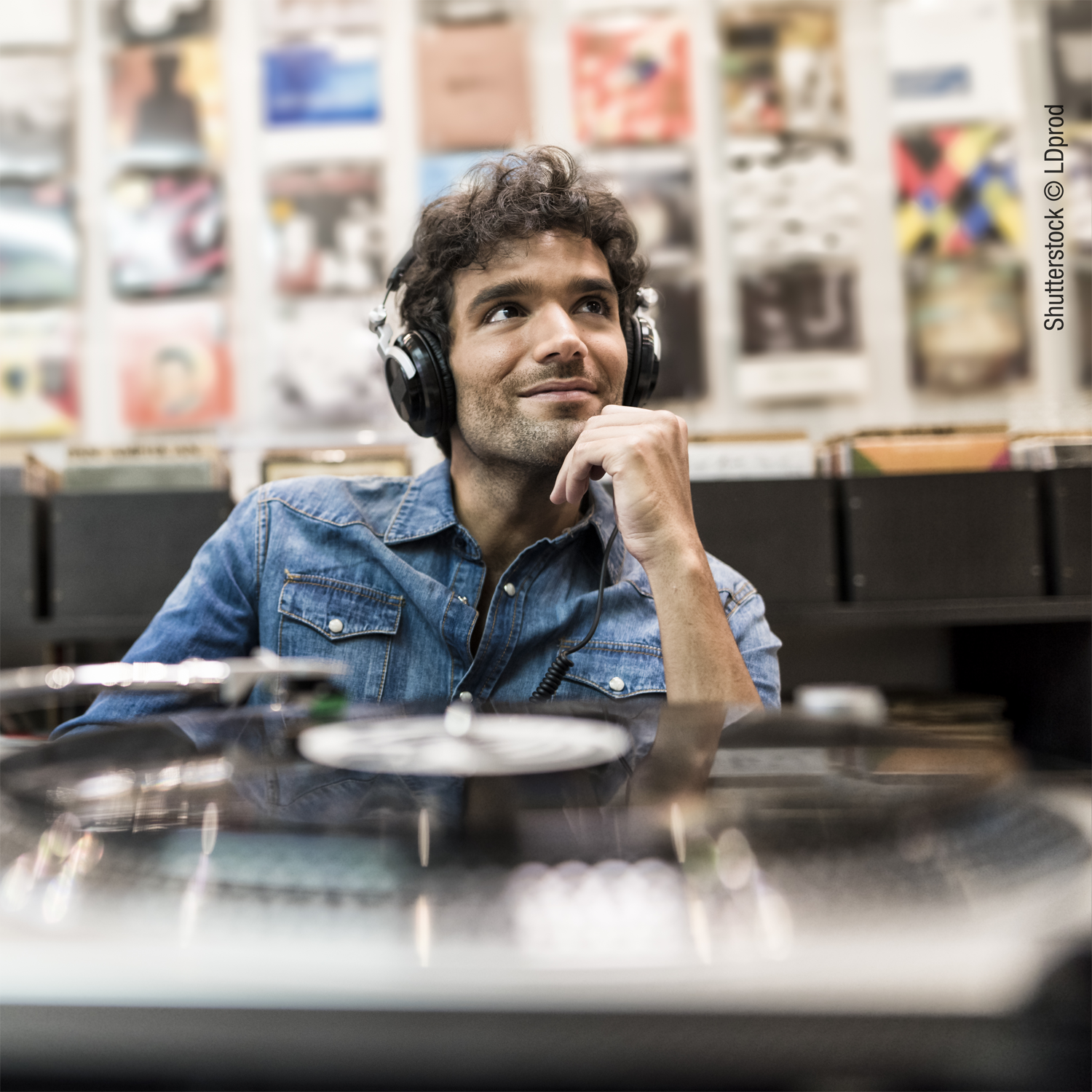 Pro Phono Brush Schallplattenbürste Schwarze Schallplattenbürste mit Oehlbach-Logo auf schwarzem Griff vor weißem Hintergrund