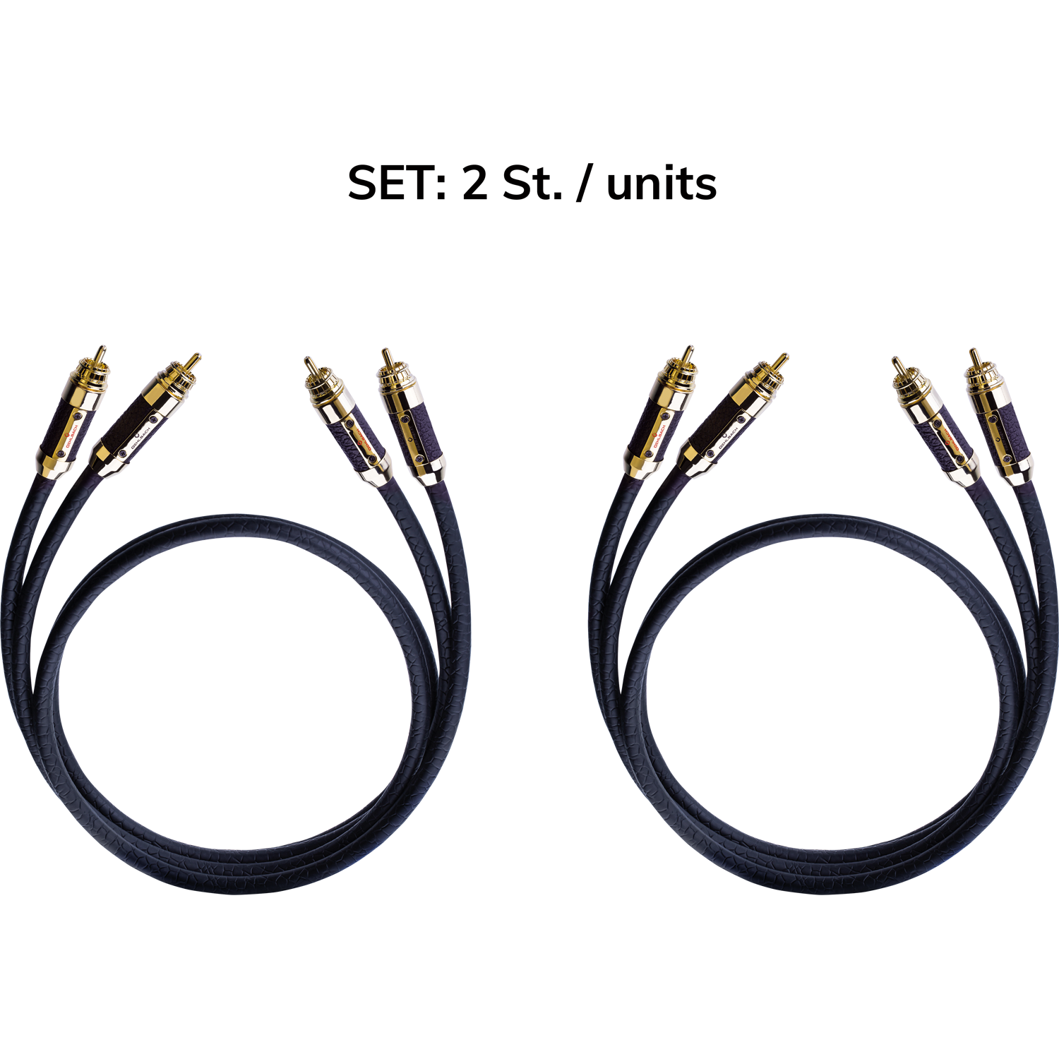 Black Connection Master Brilliantes NF Audiokabel-Set mit Cinchstecker