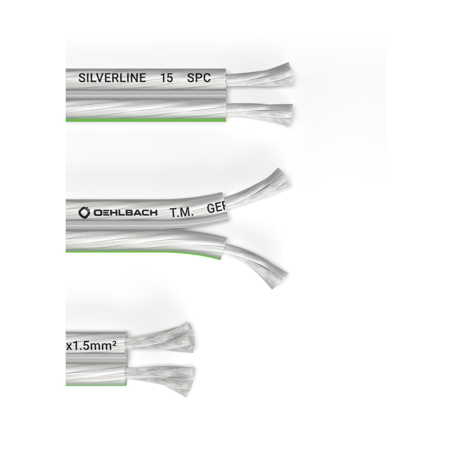 Silverline SP-15 Versilbertes Lautsprecherkabel
