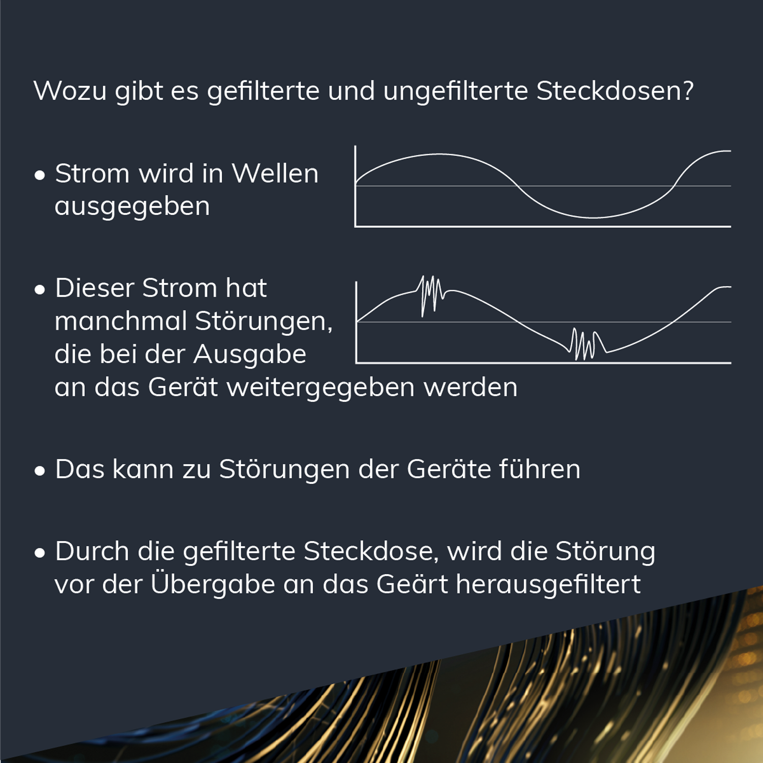 Powersocket 907 MKII Hochwertige HiFi-Netzleiste mit Filterung Oehlbach Powersocket 907 MKII Netzleiste schwarze Oberfläche sechs Steckdosen zwei USB-Anschlüsse mittig orangefarbene Akzente